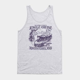 World Famous Jungle Cruise - Adventureland (Dark Blue) Tank Top